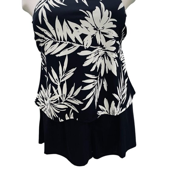 Plus Size One Piece Swimsuit Tropical Print 20W Resort Pool Beach Summer - Picture 5 of 10